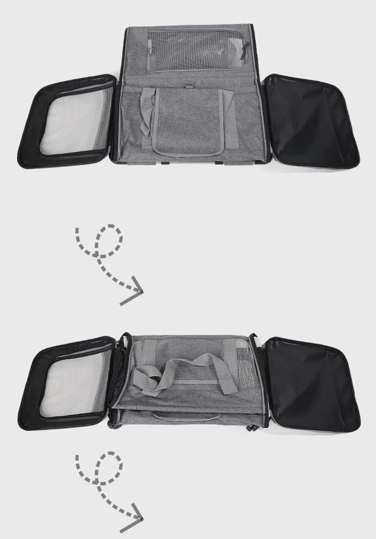 Pet Carrier with Wheels for Dogs Up To 15lbs & Cat  Airline Approved Dog Carrier Rolling Pet Carrier Foldable Pet Stroller