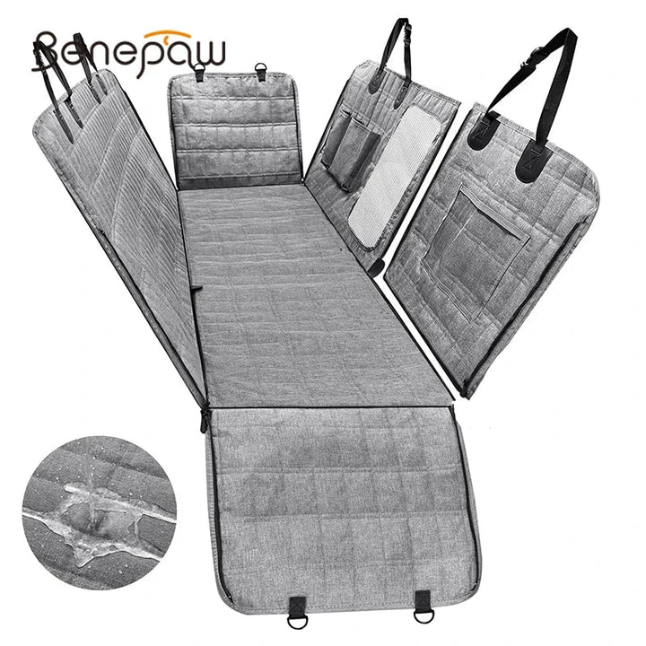 Benepaw dog car seat cover waterproof mesh window backseat hammock for trucks and SUVs