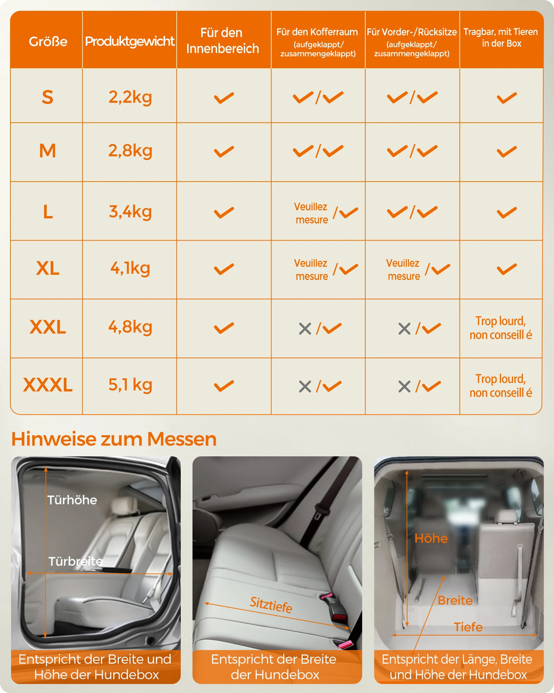 Feandrea Dog Box Foldable Cargo Box dog XXL Dog bag Oxford Fabric Mesh fabric breathable portable